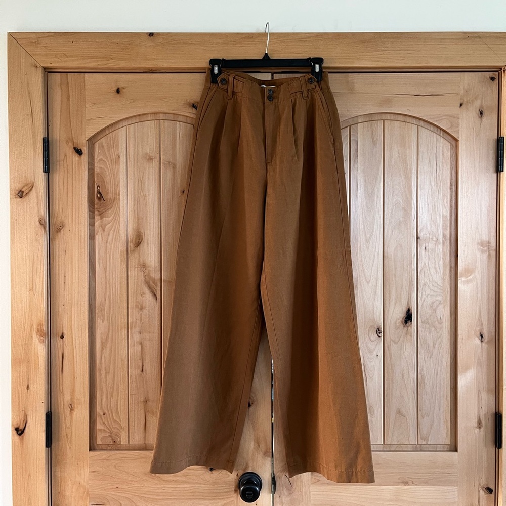 MADEWELL Harlow Wide Leg Trousers, Acorn, 0 Regular